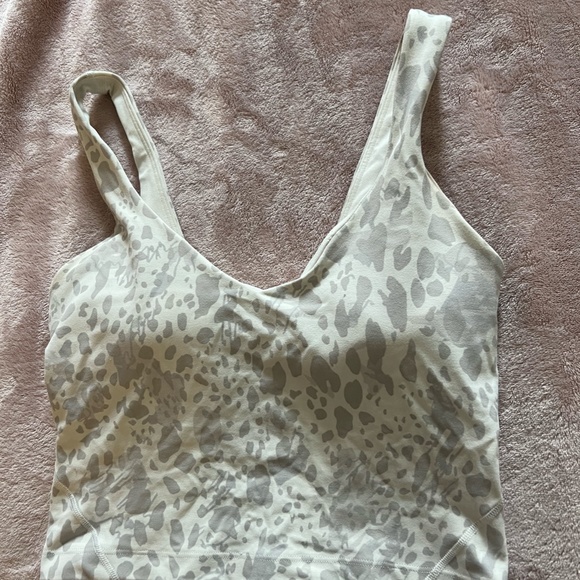 Lululemon Align Tank Top - Cheetah Camo Antique White Multi [Size 4] - Picture 4 of 5